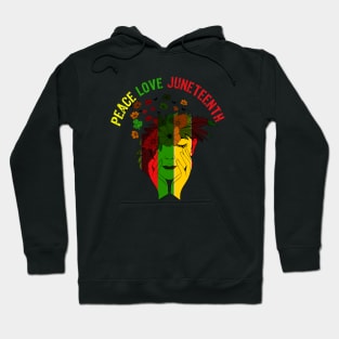 peace love Juneteenth 2024 St Patricks day Hoodie